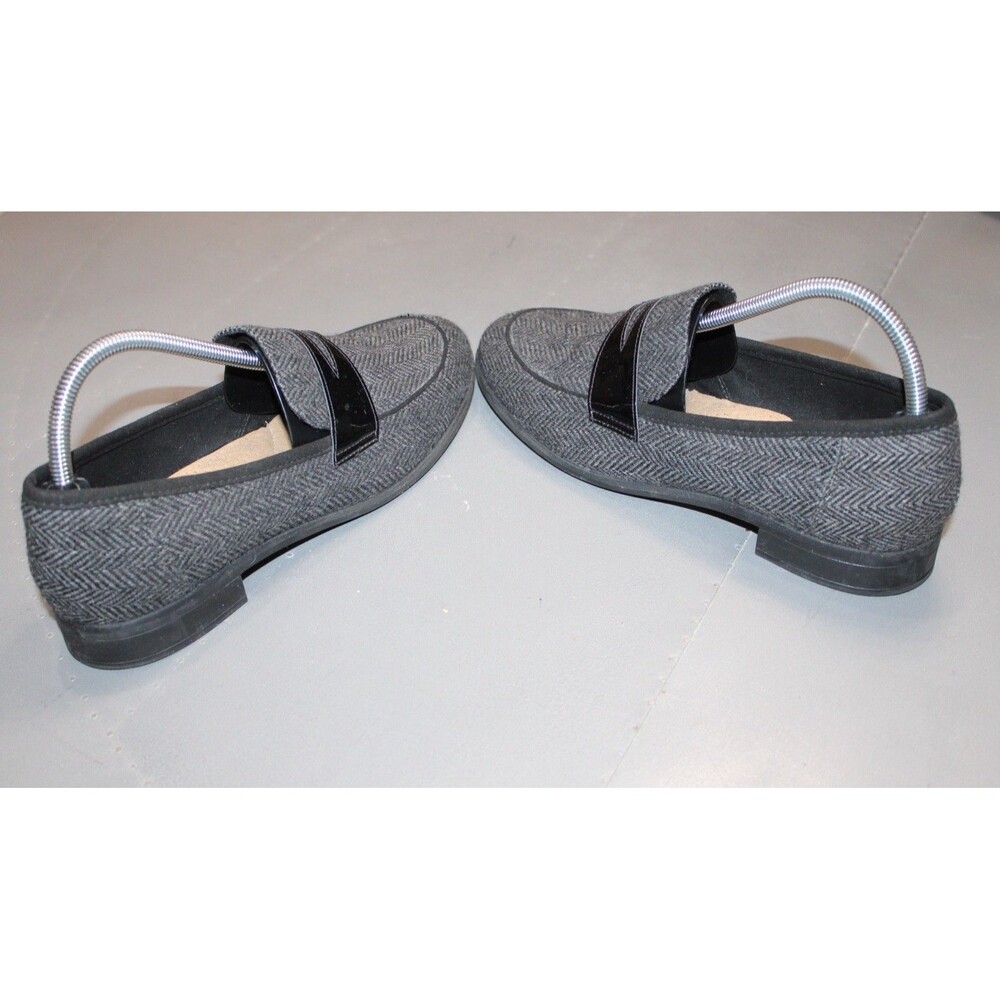 Clarks Trish Rose Loafers Women’s 10 Gray Herringbone Slip On Comfort - Picture 5 of 9